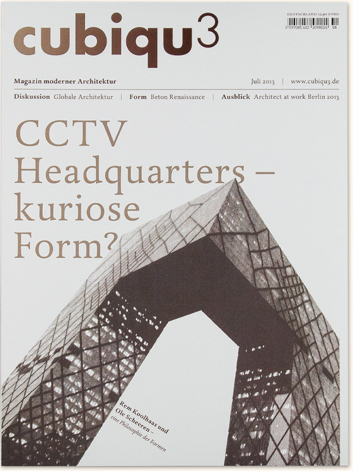 cubiqu3 | Architektur Magazin, Logo, Briefbogen, Visitenkarte, Semesterprojekt Typografie Muthesius Kunsthochschule Kiel